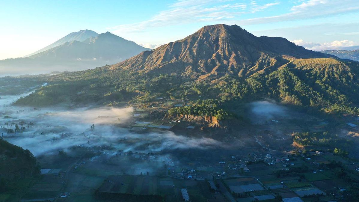 Bali mountains and rice terraces
