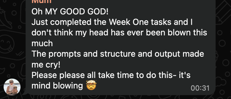 Feedback screenshot