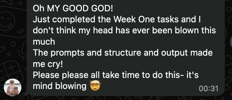 Feedback screenshot