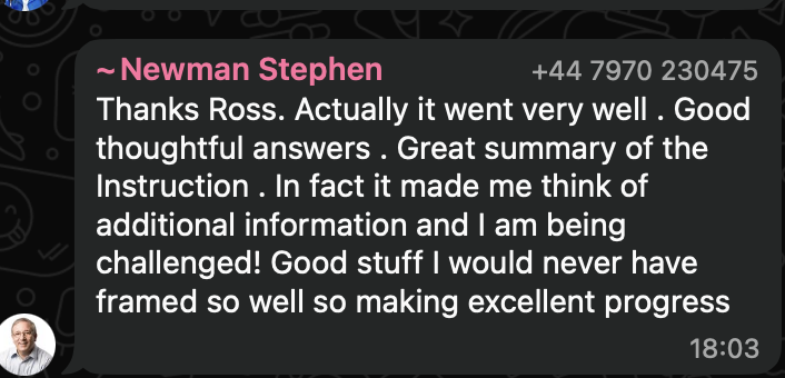 Feedback screenshot