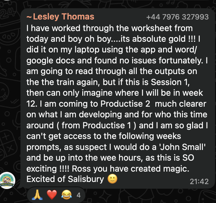 Feedback screenshot