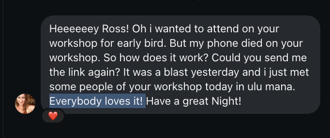 Feedback screenshot