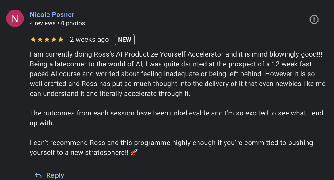 Feedback screenshot