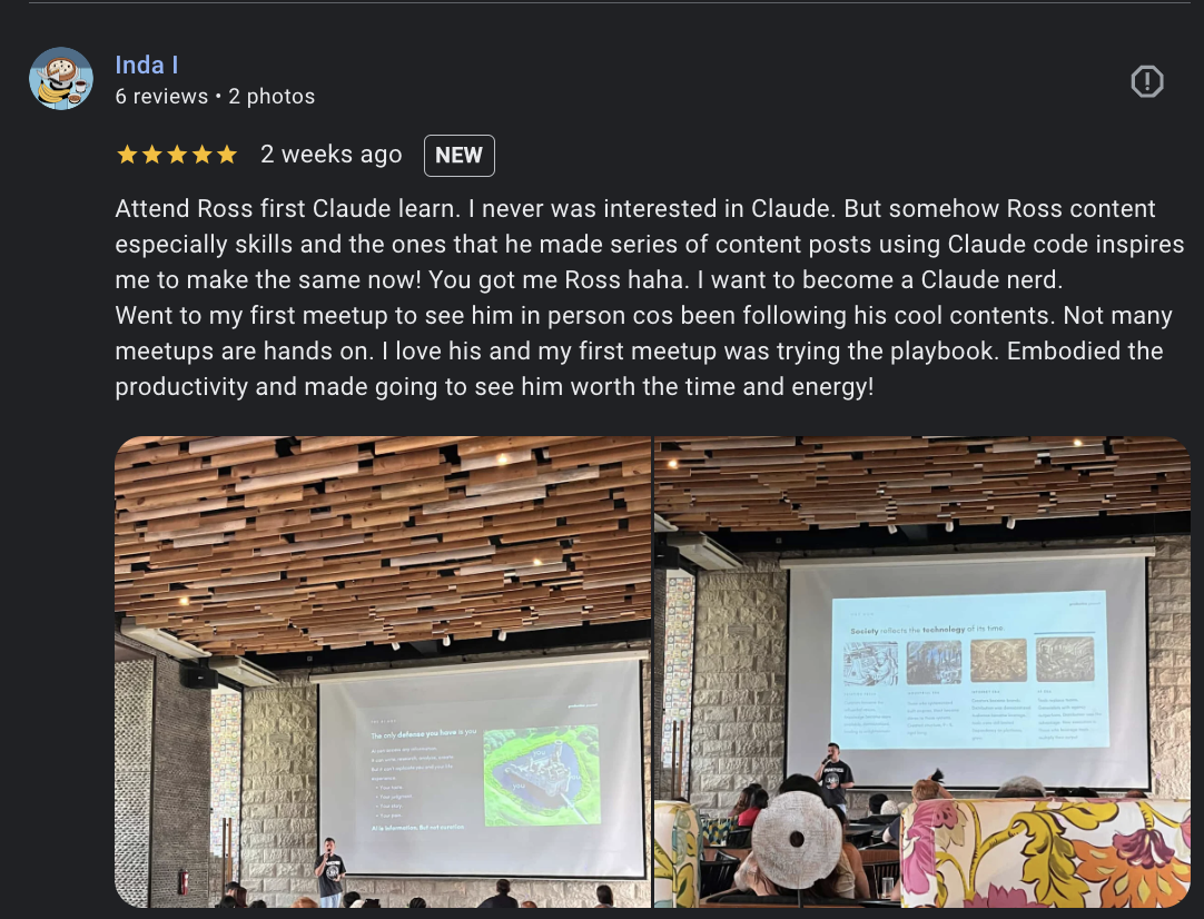 Feedback screenshot