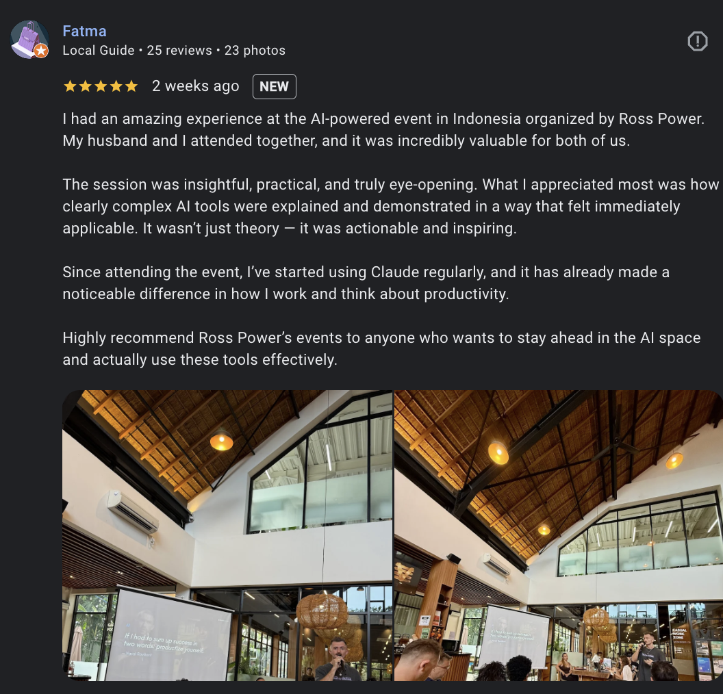 Feedback screenshot